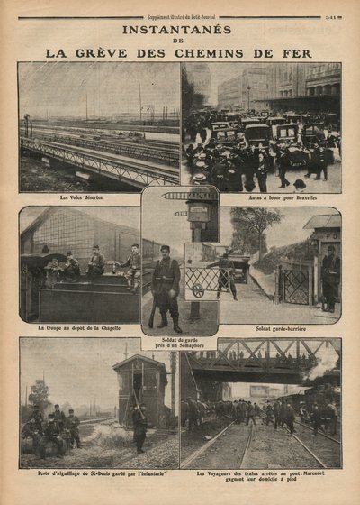 Snapshots of the rail strike, illustration from 